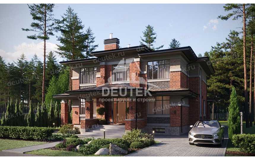 Проект узкого двухэтажного дома с подвалом - LK-309