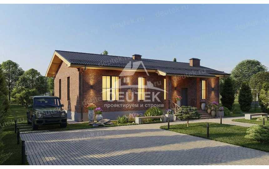 Проект загородного одноэтажного дома с размерами 16 м на 18 м - LK-372