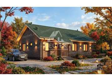 Проект узкого одноэтажного дома с тремя спальнями - LK-285