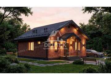 Проект жилого одноэтажного дома с двумя спальнями - LK-293