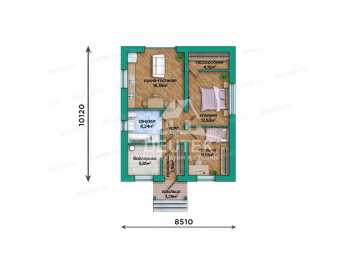 Проект жилого одноэтажного дома с площадью до 100 кв м - LK-347