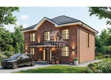 Проект загородного двухэтажного дома с четырьмя спальнями - LK-361