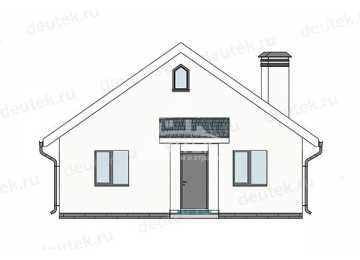 Проект загородного квадратного одноэтажного дома с одной спальней - LK-288