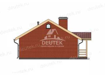 Проект узкого одноэтажного дома из газобетонных блоков - LK-296