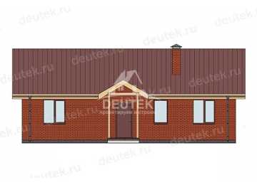 Проект узкого одноэтажного дома из газобетонных блоков - LK-296