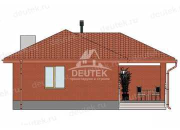 Проект одноэтажной бани с террасой - LK-297
