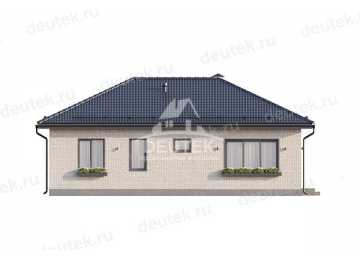 Проект узкого одноэтажного дома с размерами 10 м на 14 м - LK-305
