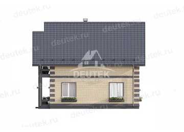 Проект квадратного двухэтажного дома с кабинетом - LK-326