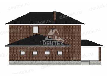 Проект дачного двухэтажного дома с одноместным гаражом - LK-334