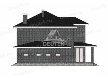 Проект дачного двухэтажного дома с одноместным гаражом - LK-336