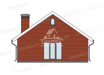 Проект квадратного одноэтажного дома с одной спальней - LK-343