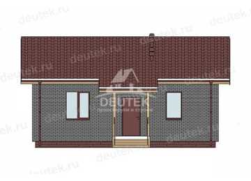 Проект жилого одноэтажного дома с размерами 10 м на 7 м - LK-344