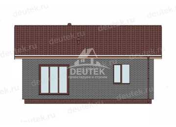 Проект жилого одноэтажного дома с размерами 10 м на 7 м - LK-344