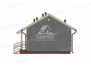 Проект жилого одноэтажного дома с размерами 10 м на 7 м - LK-344