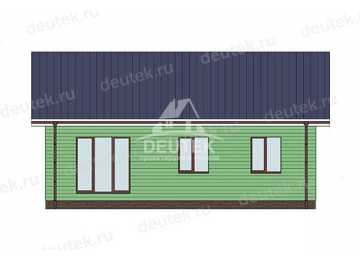 Проект дачного одноэтажного дома с двумя спальнями - LK-346