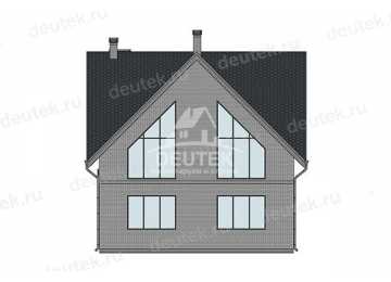 Проект современного двухэтажного дома с большими окнами - LK-353