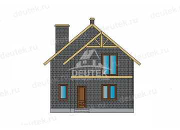 Проект квадратного двухэтажного дома с четырьмя спальнями - LK-356