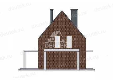 Проект узкого двухэтажного дома из газобетона - LK-357