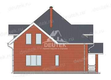 Проект квадратного двухэтажного дома с размерами 11 м на 11 м - LK-362