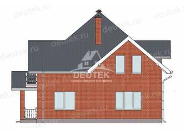 Проект квадратного двухэтажного дома с размерами 11 м на 11 м - LK-362