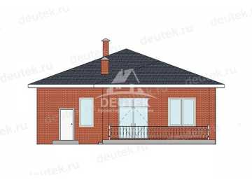 Проект загородного одноэтажного дома с одноместным гаражом - LK-366