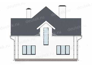 Проект квадратного двухэтажного дома с размерами 11 м на 11 м - LK-446
